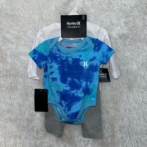 Baby Boy Hurley Bodysuit Set Sz: 3M